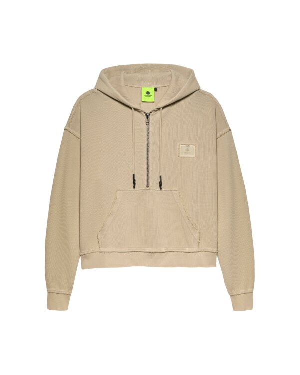 Half Zip Hoodie Warm Sand - New Amsterdam Surf Association