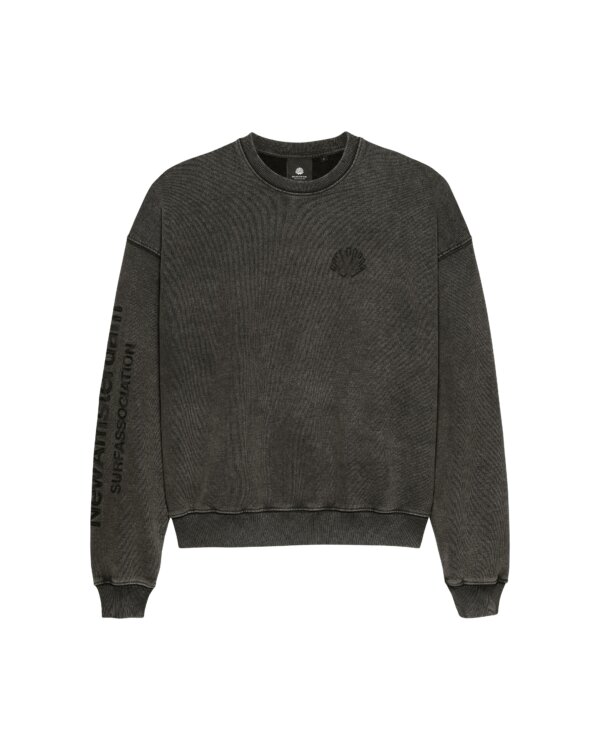 Logo Crewneck Washed Black - New Amsterdam Surf Association