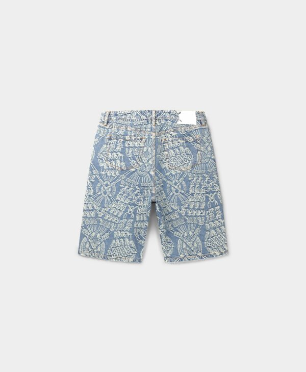 Mid Blue Macrame Denim Shorts - Daily Paper – Image 2