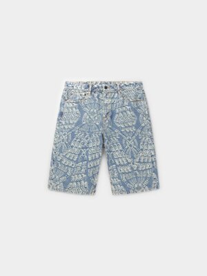Mid Blue Macrame Denim Shorts - Daily Paper