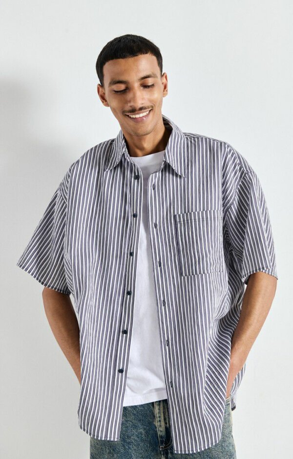Chemise Zivow Rayures Ocean - American Vintage – Image 3