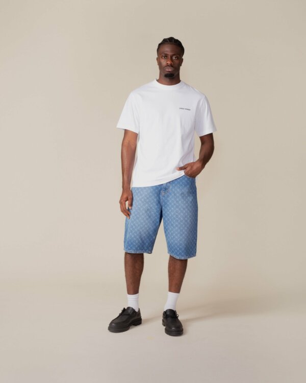 Blue Monogram Denim Shorts - Daily Paper – Image 3