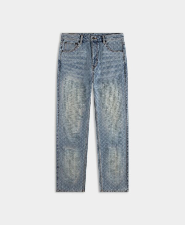 Blue Destroyed Amba Jeans - Daily Paper