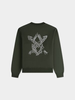 Rosin Green Matchstick Shield Sweater - Daily Paper