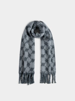 Sky Captain Blue Riyo Monogram Scarf - Daily Paper