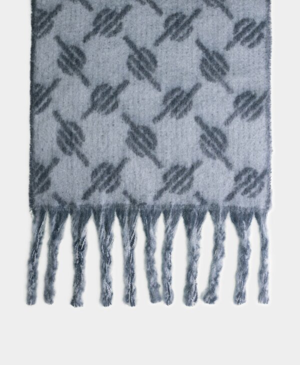 Sky Captain Blue Riyo Monogram Scarf - Daily Paper – Image 2