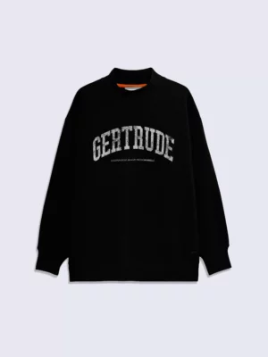 Sweatshirt Femme Oversize Adrianna College Noir - Gertrude