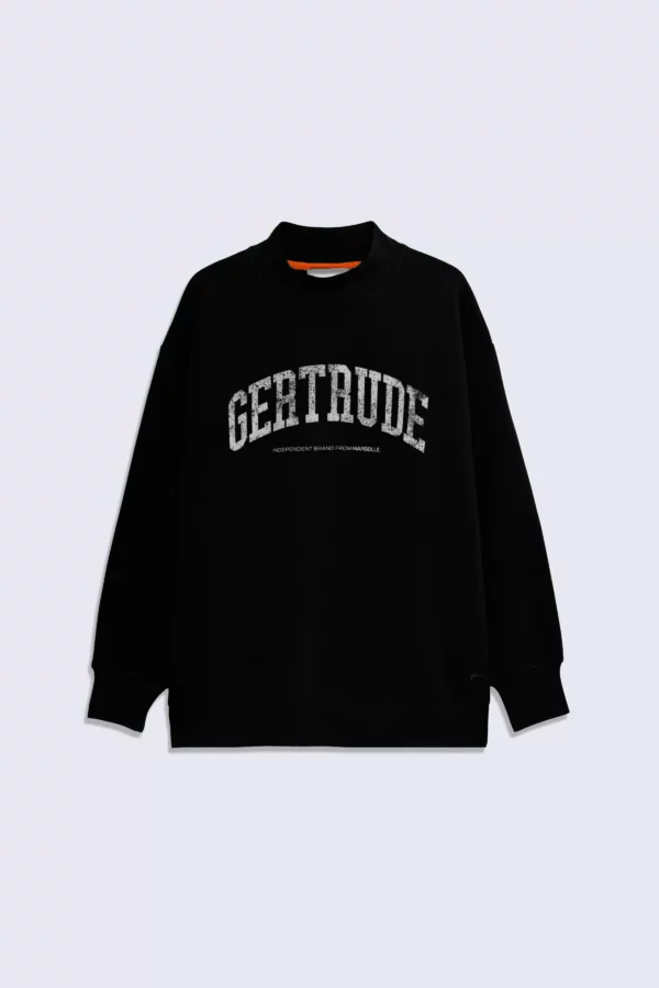 Sweatshirt Femme Oversize Adrianna College Noir - Gertrude