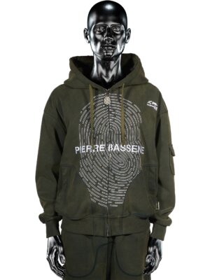 Zip Hoodie Glitta℗ Sunset Green - Pierre Bassene