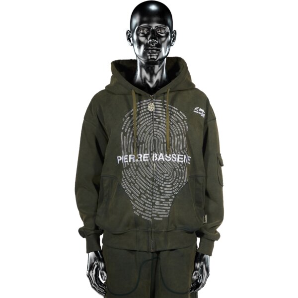 Zip Hoodie Glitta℗ Sunset Green - Pierre Bassene