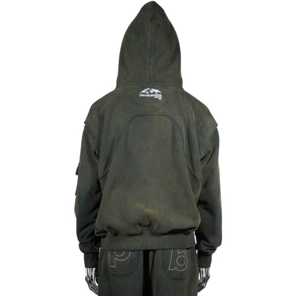 Zip Hoodie Glitta℗ Sunset Green - Pierre Bassene – Image 2