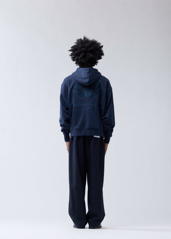 Logo Hoodie Zip-Up Navy/Night - New Amsterdam Surf Association – Image 4