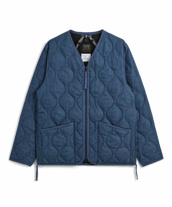Unisex Military Zip Indigo Denim - Taion