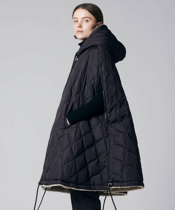 Military Down Cape Black Cream - Taion – Image 3