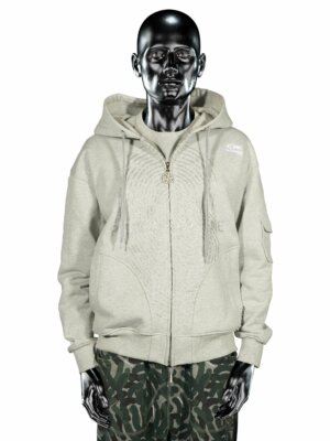 Zip Hoodie Glitta℗ Heather Grey - Pierre Bassene