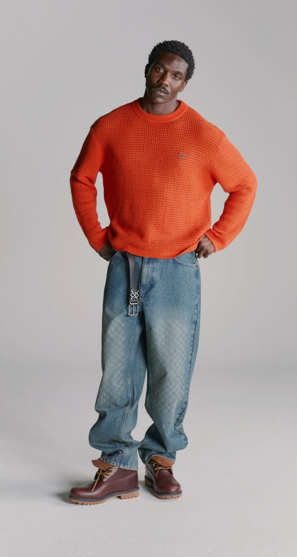 Red Clay Crochet Ls Shirt - Daily Paper – Image 3