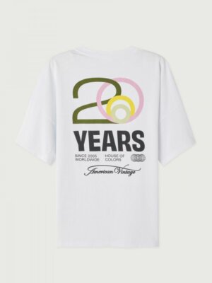 T-Shirt Fizvalley Blanc 20 Years - American Vintage