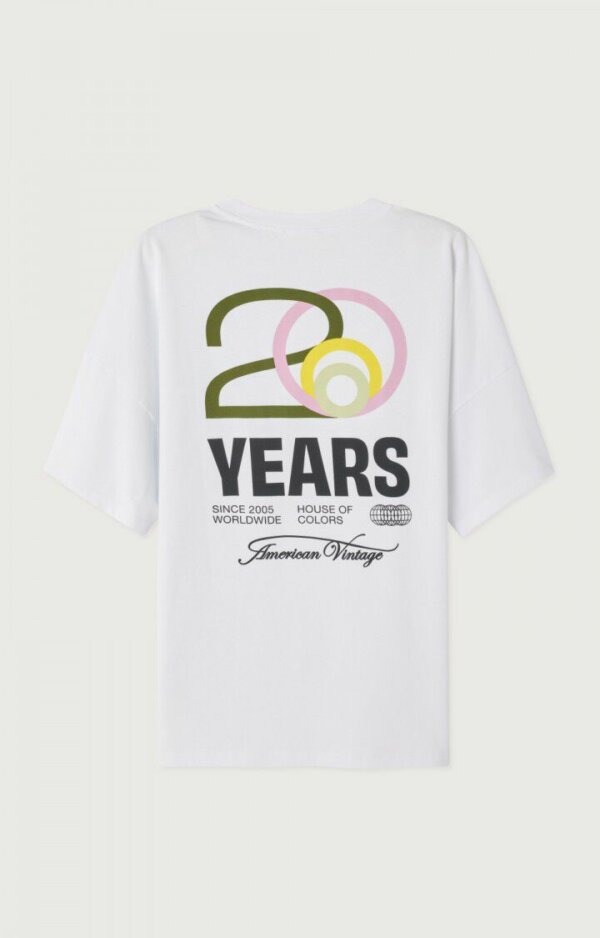 T-Shirt Fizvalley Blanc 20 Years - American Vintage