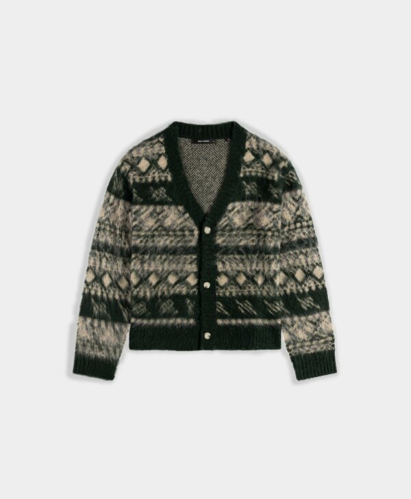 Multi Colored Pattern Check Cardigan - Daily Paper
