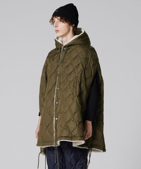 Military Down Cape Olive Cream - Taion – Image 2