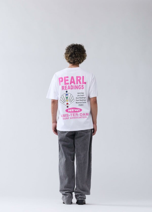 Pearl Readings Tee Washed White - New Amsterdam Surf Association – Image 4
