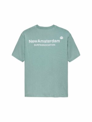 Logo Tee Teal/White - New Amsterdam Surf Association