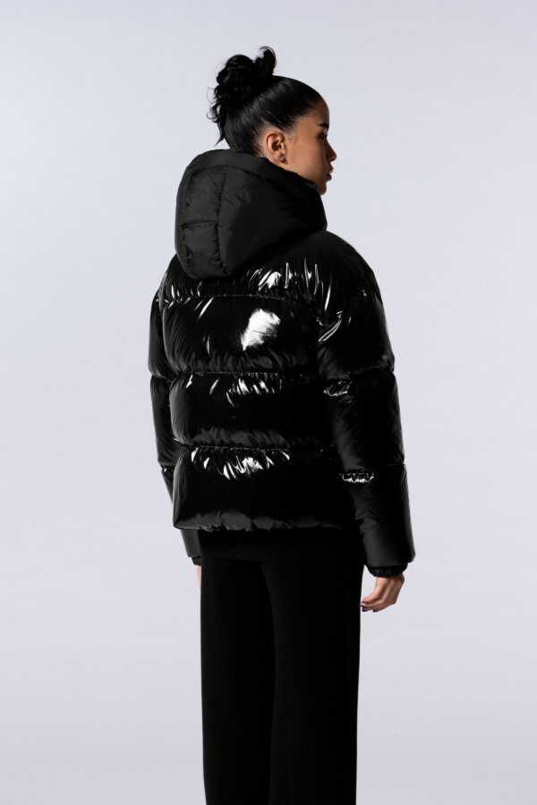 Doudoune Courte Brillante Lili Bright Noir - Gertrude – Image 4