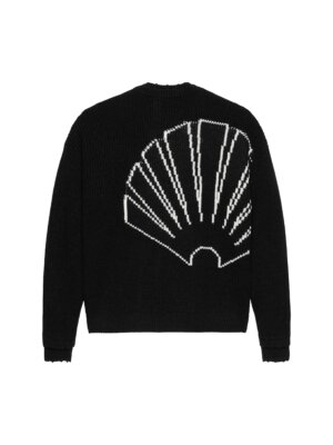 Logo Knit Raw Edge Black/White - New Amsterdam Surf Association