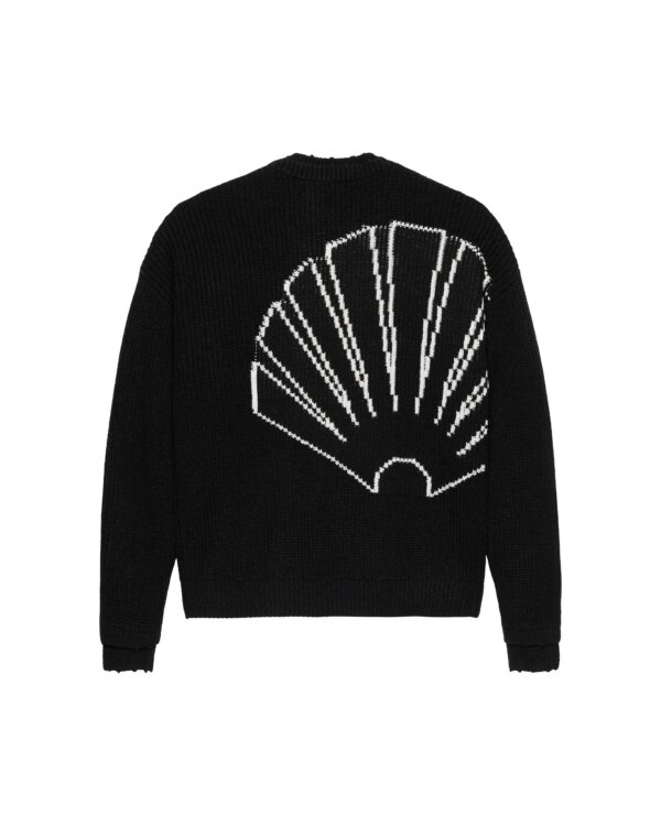 Logo Knit Raw Edge Black/White - New Amsterdam Surf Association