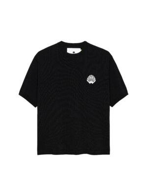 Knitted Logo Tee Black/White - New Amsterdam Surf Association