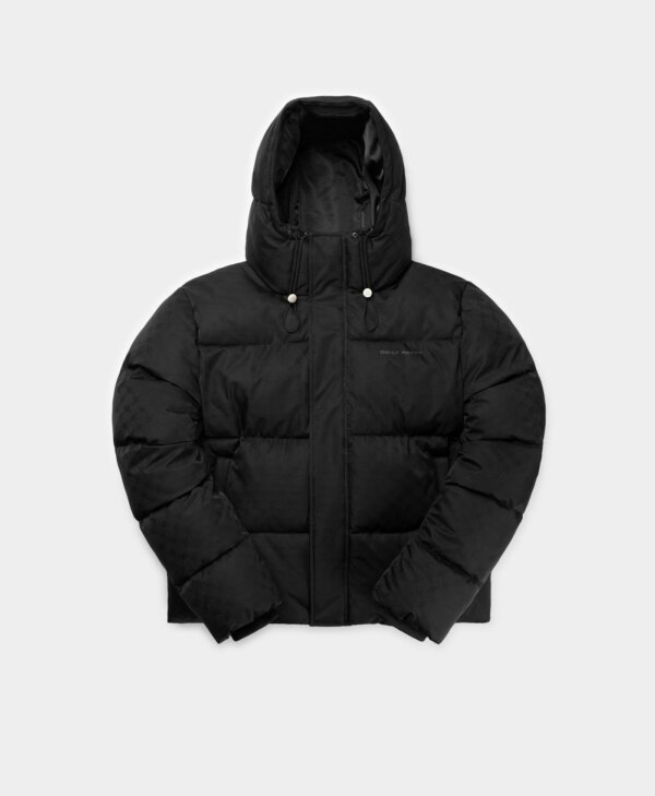Black Monogram Short Puffer Jacket - Daily Paper