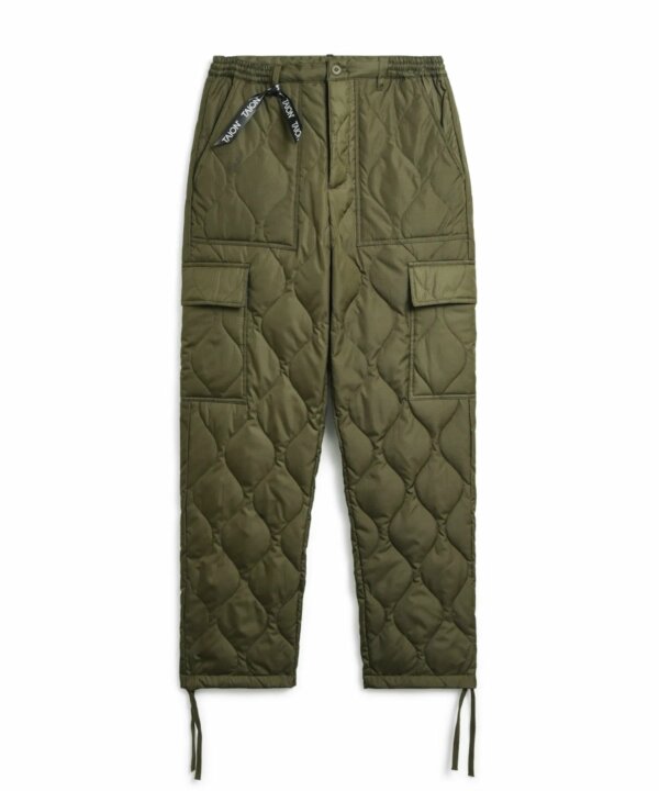 Unisex Military Cargo Down Pants Dark Olive - Taion