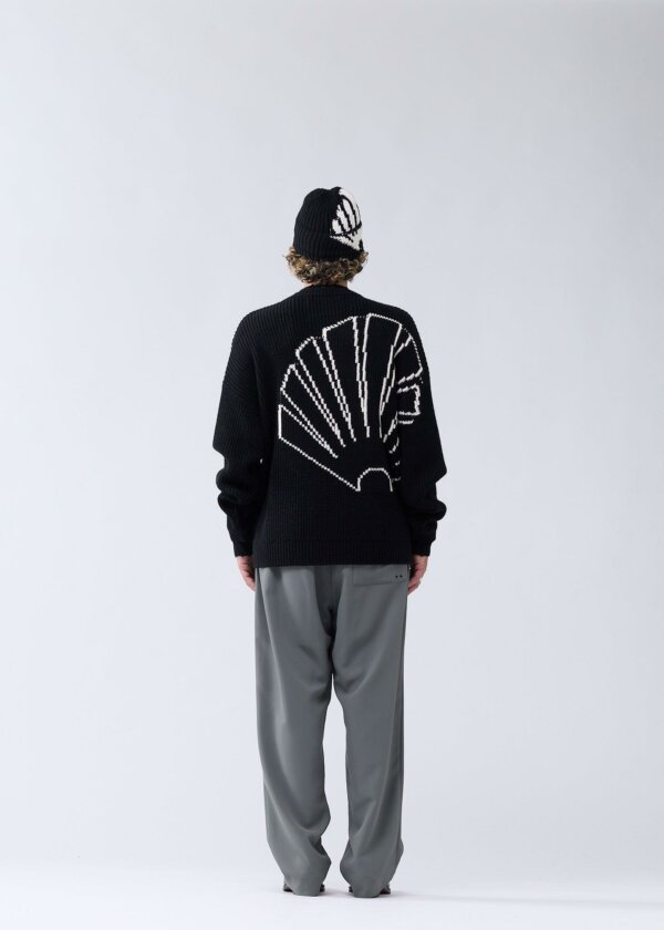 Logo Knit Raw Edge Black/White - New Amsterdam Surf Association – Image 4