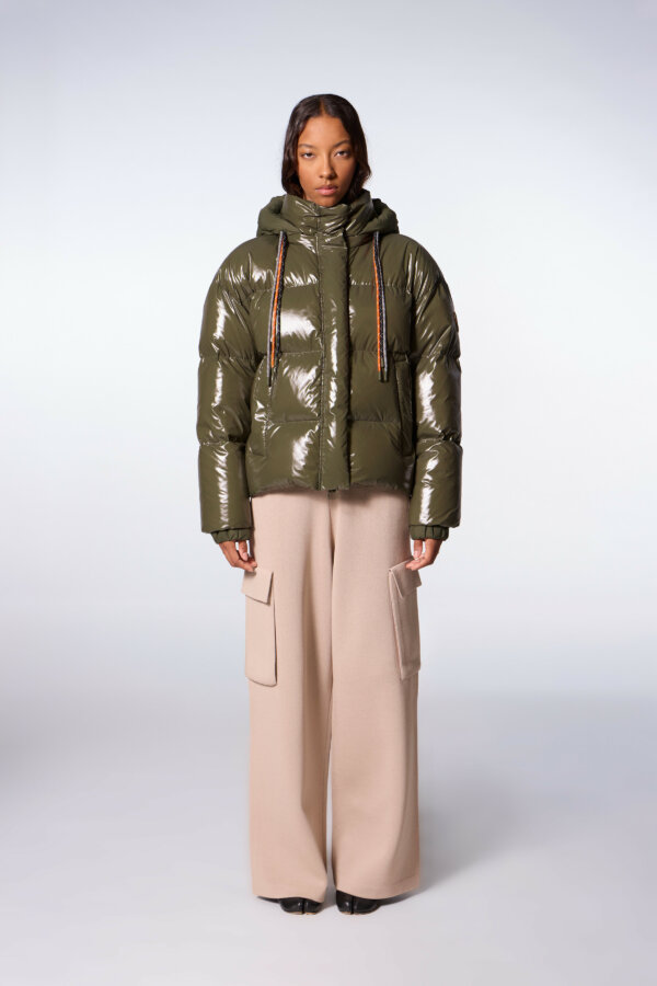 Doudoune Courte Brillante Lili Bright Khaki - Gertrude – Image 2