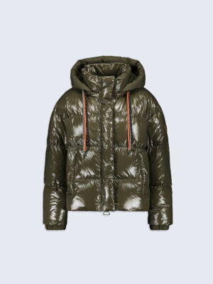 Doudoune Courte Brillante Lili Bright Khaki - Gertrude