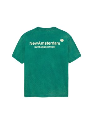 Logo Tee Sea Green/Butter Yellow - New Amsterdam Surf Association