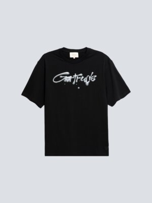 T-Shirt Logo Chromé Leonce Metallic Noir - Gertrude