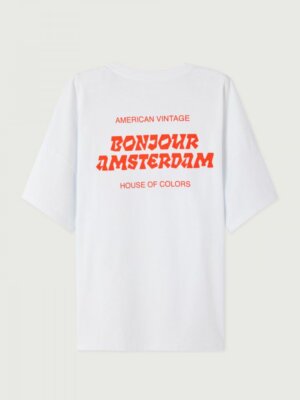 T-Shirt Fizvalley - "BONJOUR" Amsterdam - American Vintage