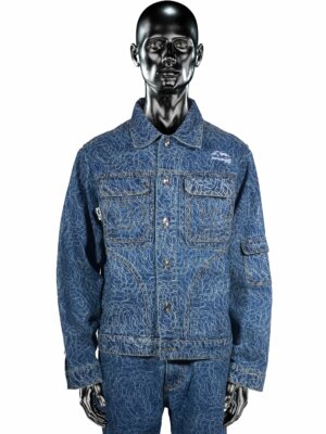 DigiCamo℗ Vintage Wash Denim Jacket Light Blue - Pierre Bassene