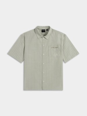 Green Stripe Script Shirt - Daily Paper
