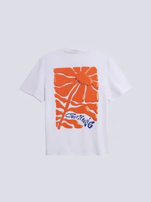 T-shirt Print Leonce Daisy Blanc - Gertrude