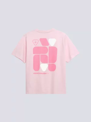 T-shirt Print Geometry Leonce Blush - Gertrude