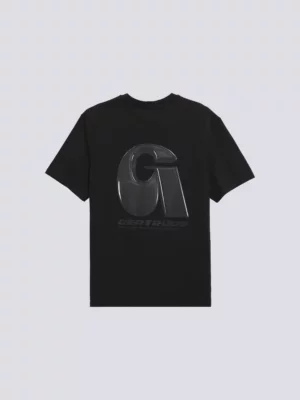 T-shirt Print Leonce Letter Noir - Gertrude