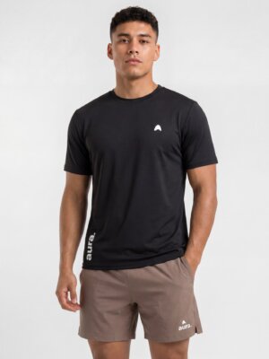 T-Shirt Performance Noir - Aura.