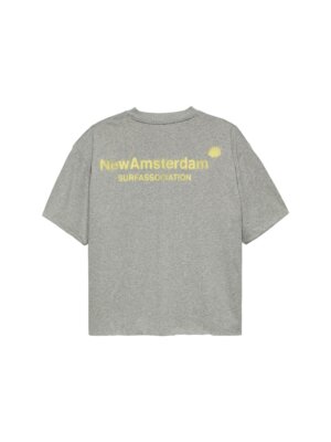 Double Layered Logo Tee Grey Melange - New Amsterdam Surf Association