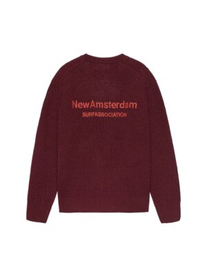 Knitted Crewneck Burgundy - New Amsterdam Surf Association