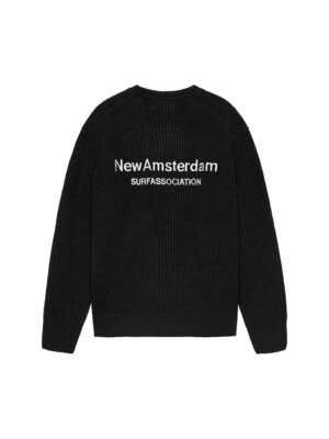 Knitted Crewneck Black - New Amsterdam Surf Association