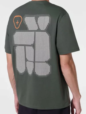 T-shirt Leon Geo Col Rond Greenish - Gertrude