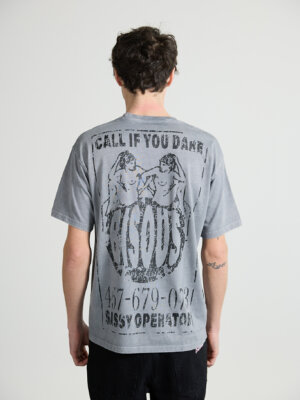 T-shirts Call If You Dare Grey - Bisous