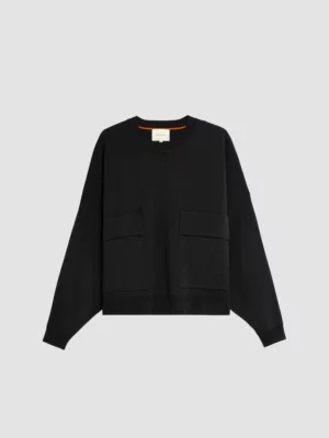 Chester Oversized Soft-Knit Sweater Femme Black - Gertrude